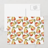 Carte Postale Motif avec poire (Devant / Derrière)