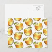 Carte Postale Motif avec pomme jaune (Devant / Derrière)
