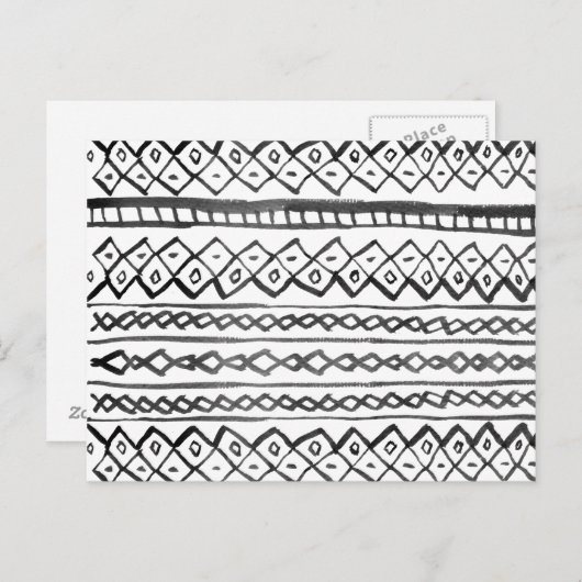 Carte Postale Motif aztèque moderne (Devant / Derrière)