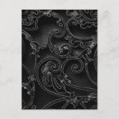 Carte Postale Motif baroque gothique noir (Devant)