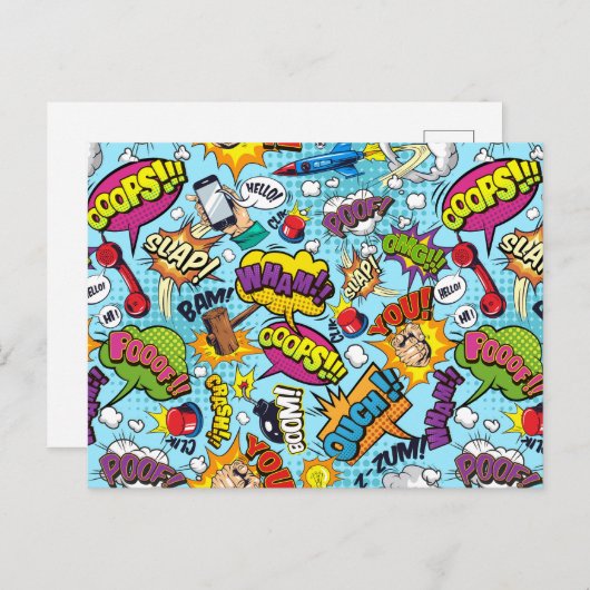 CARTE POSTALE MOTIF BD (Devant / Derrière)