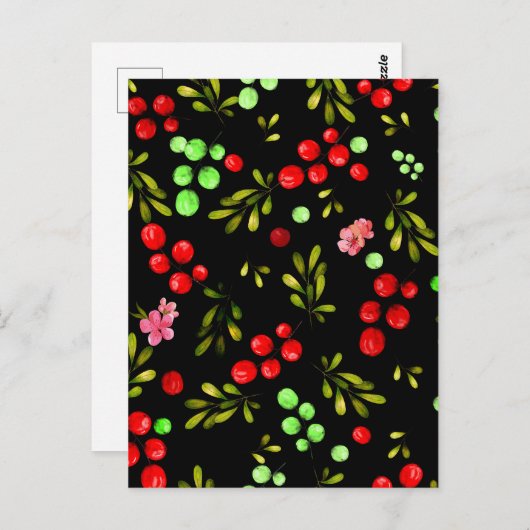 Carte Postale Motif Berries (Devant / Derrière)