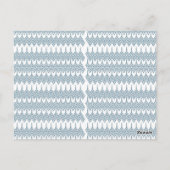 Carte Postale motif bleu et blanc avec un arrière - plan blanc (Dos)