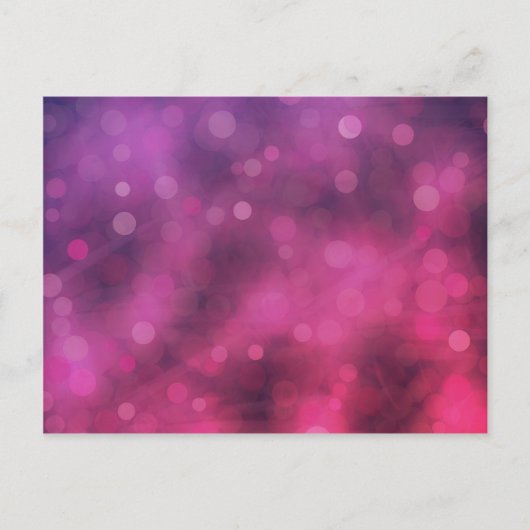 Carte Postale Motif Bokeh rose et violet (Devant)
