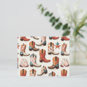 Carte Postale Motif bottes Cowboy (Debout devant)