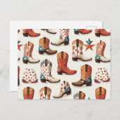 Carte Postale Motif bottes Cowboy (Devant / Derrière)