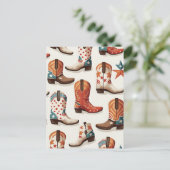 Carte Postale Motif bottes Cowboy (Debout devant)