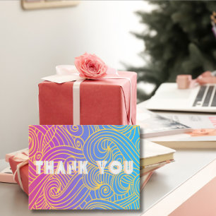 Carte Postale Motif Bouclé Dessiné à la Main Abstrait