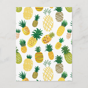 Carte Postale Motif branché à l'ananas