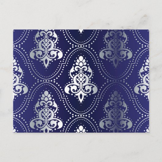 Carte Postale Motif Brocade (Devant)