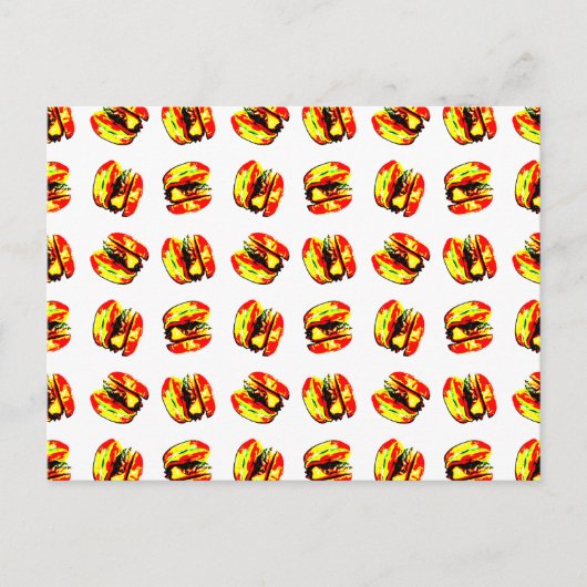 Carte Postale Motif Burger (Devant)