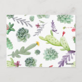 Carte Postale Motif Cactus (Dos)