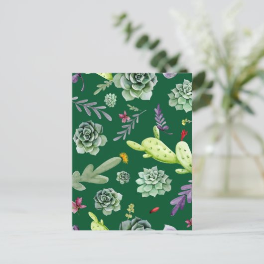 Carte Postale Motif Cactus 3 (Debout devant)