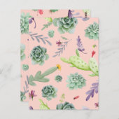 Carte Postale Motif Cactus 8 (Devant / Derrière)