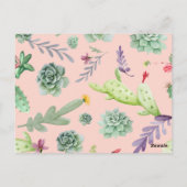 Carte Postale Motif Cactus 8 (Dos)