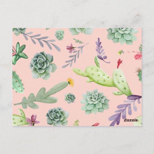 Carte Postale Motif Cactus 8 (Dos)