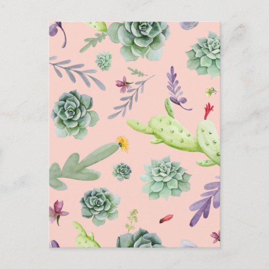 Carte Postale Motif Cactus 8 (Devant)