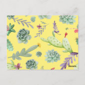Carte Postale Motif Cactus 9 (Dos)