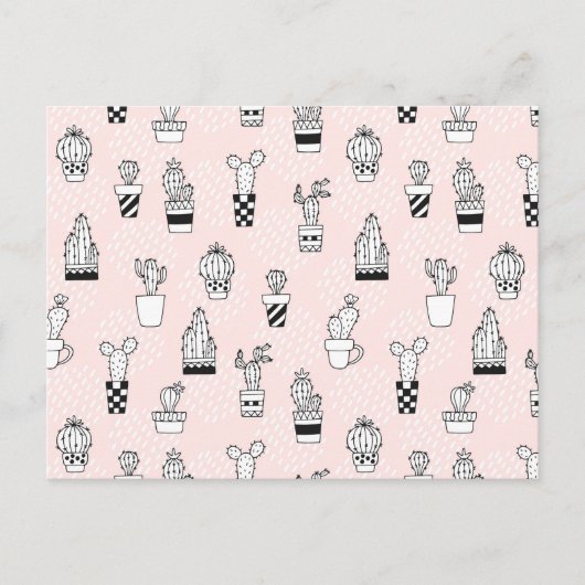 Carte Postale Motif Cactus à main mignonne (Devant)