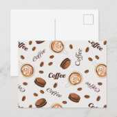 Carte Postale Motif café (Devant / Derrière)