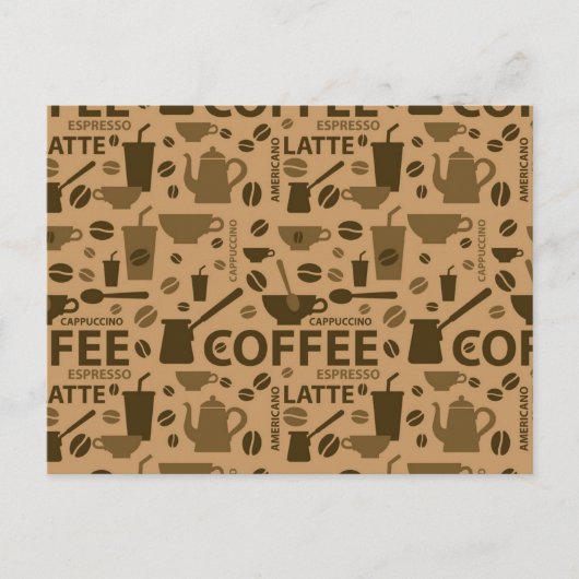 Carte Postale Motif café (Devant)
