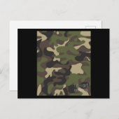 Carte Postale Motif Camo Camouflage (Devant / Derrière)