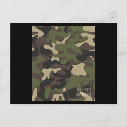 Carte Postale Motif Camo Camouflage (Devant)