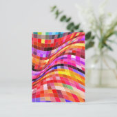 Carte Postale Motif Carré psychédélique (Debout devant)