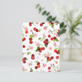 Carte Postale Motif cerise 1 (Debout devant)