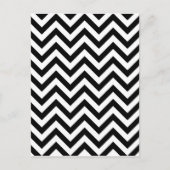 Carte Postale Motif Chevron blanc noir simple (Devant)