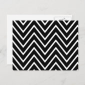 Carte Postale Motif Chevron noir et blanc 2 (Devant / Derrière)