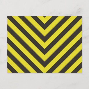 Carte Postale Motif Chevron noir et jaune