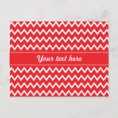 Carte Postale Motif Chevron rouge et blanc (Devant)