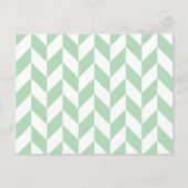 Carte Postale Motif Chevrons Vert Menthe (Devant)
