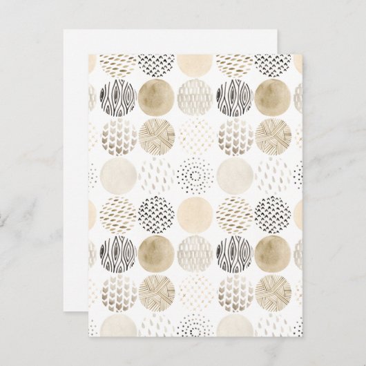Carte Postale Motif circulaire Abstrait neutre (Devant / Derrière)