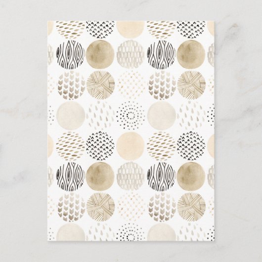 Carte Postale Motif circulaire Abstrait neutre (Devant)