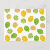 Carte Postale Motif citron et citron vert (Devant)