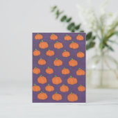 Carte Postale Motif Citrouille Purple Fall (Debout devant)