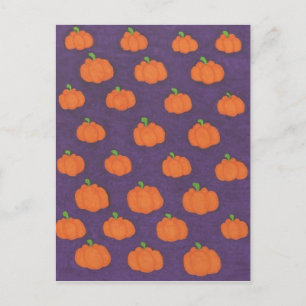 Carte Postale Motif Citrouille Purple Fall