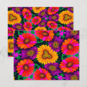 Carte Postale Motif coloré Daisy Bouquet (Devant / Derrière)
