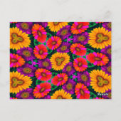 Carte Postale Motif coloré Daisy Bouquet (Dos)
