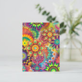 Carte Postale Motif coloré de Mandalas (Debout devant)