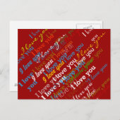 Carte Postale motif couleur iloveyou (Devant / Derrière)