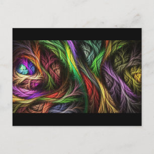 Carte Postale Motif couleur laine-effet