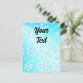 Carte Postale Motif Crystal Snowflakes (Debout devant)