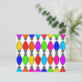 Carte Postale Motif d'ampoules de Noël (Debout devant)