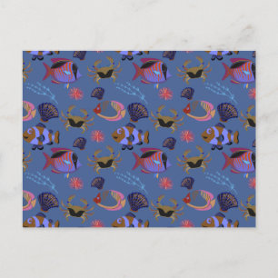 Carte Postale Motif d'animaux aquatiques   vie sous-marine 13