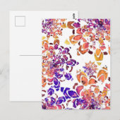 Carte Postale Motif d'aquarelle Abstrait Mandala (Devant / Derrière)