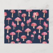 Carte Postale Motif d'aquarelle de champignon (Devant)