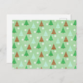 Carte Postale Motif d'arbre de Noël (Devant / Derrière)